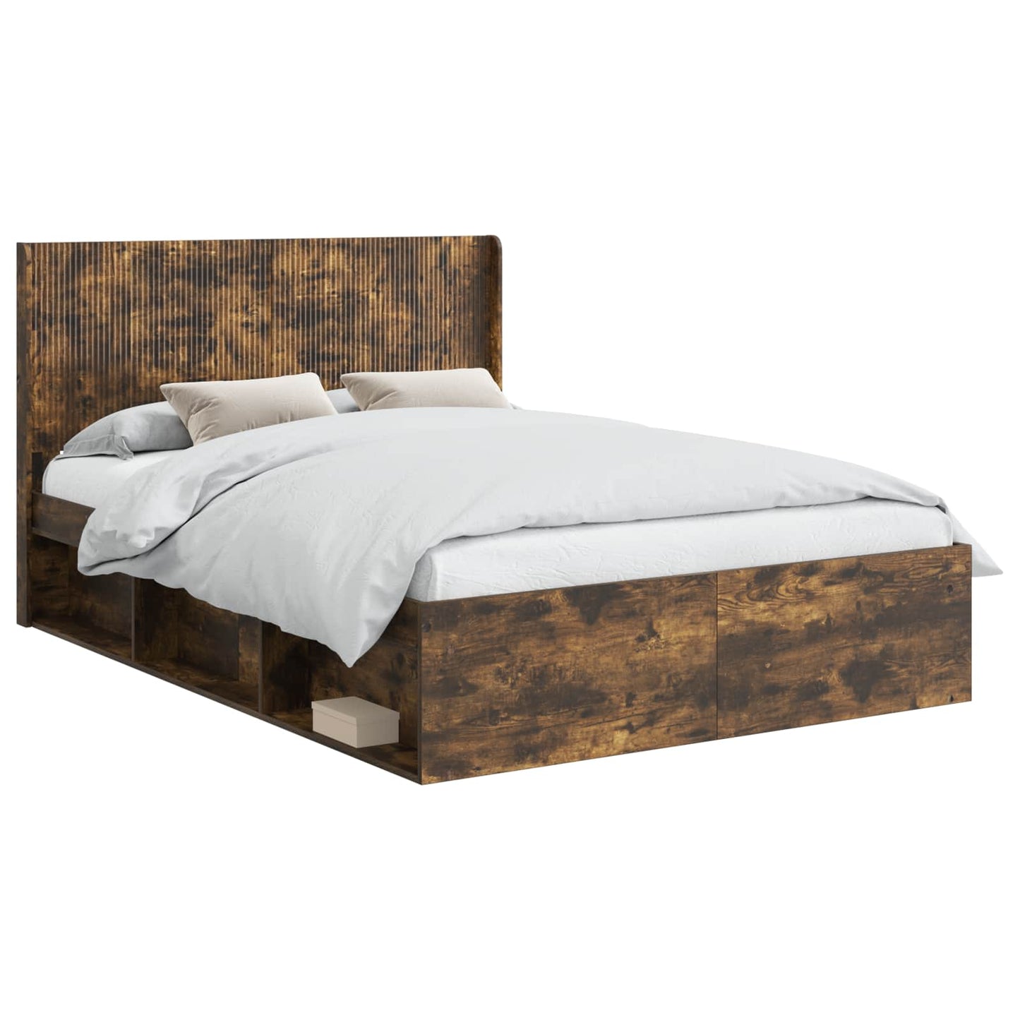 Bedframe met opbergruimte en hoofdbord 3 pcs Bewerkt hout