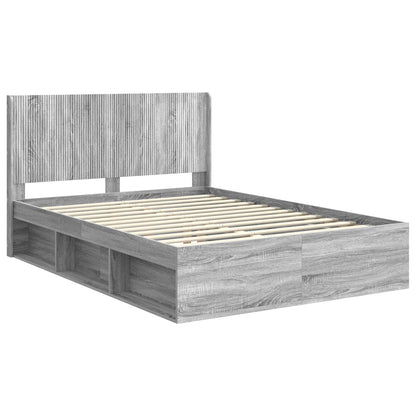 Bedframe met opbergruimte en hoofdbord 3 pcs Bewerkt hout