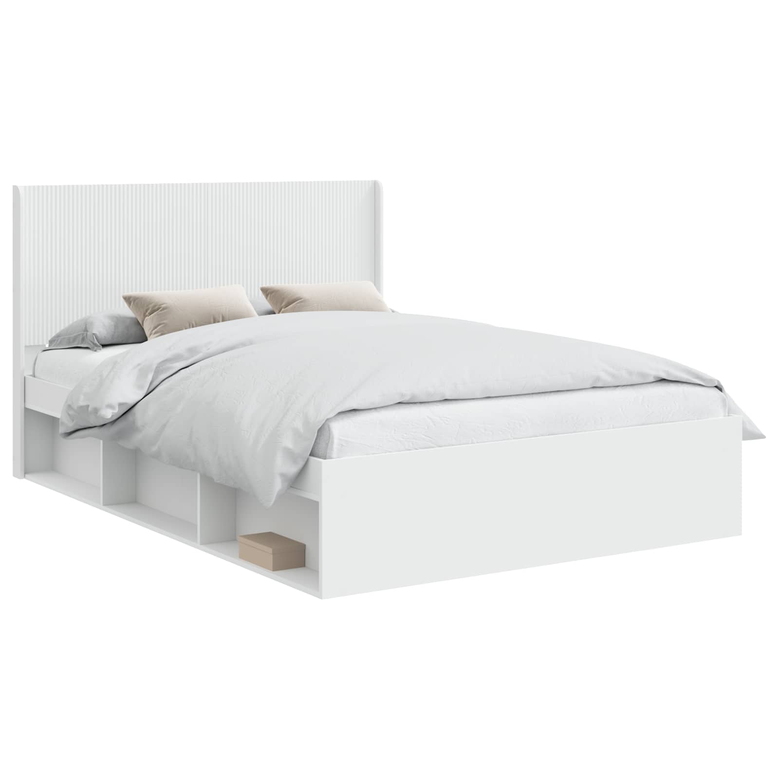 Bedframe met opbergruimte en hoofdbord 3 pcs Bewerkt hout