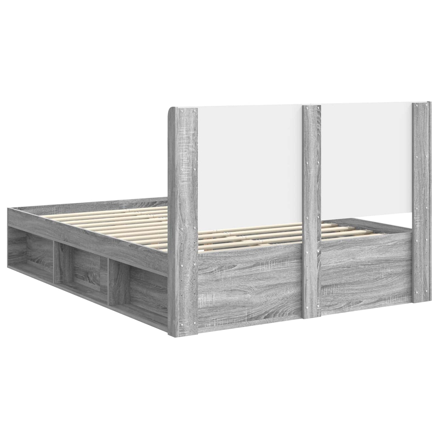 Bedframe met opbergruimte en hoofdbord 3 pcs Bewerkt hout