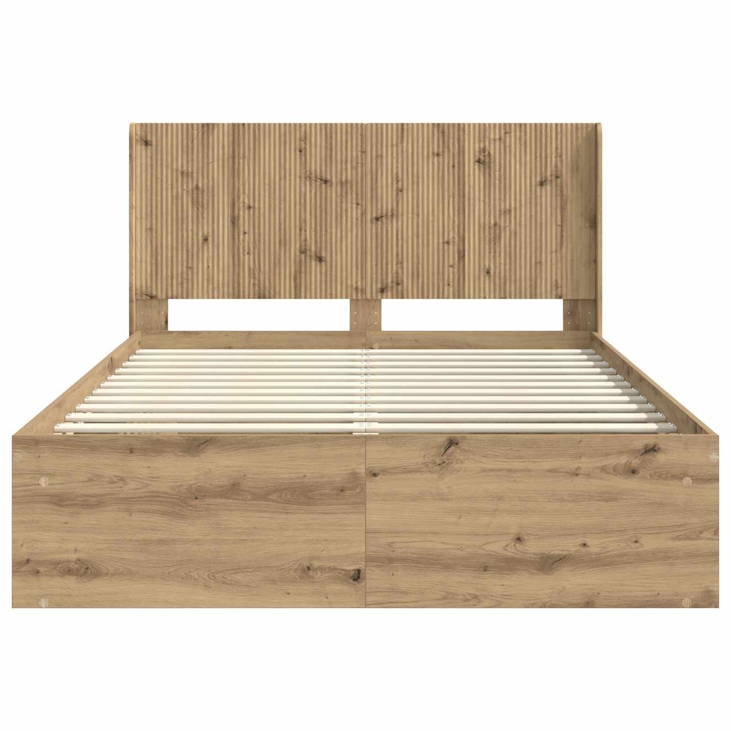 Bedframe met opbergruimte en hoofdbord 3 pcs Bewerkt hout