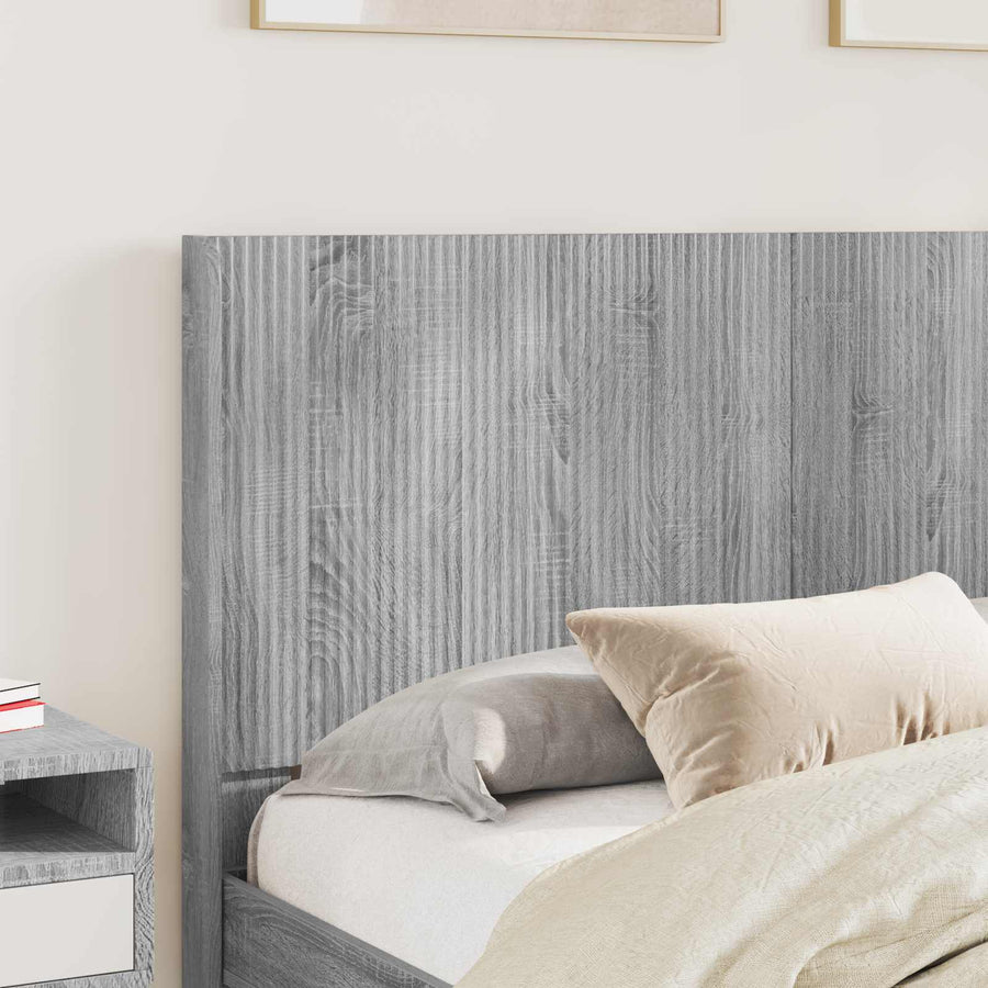 Bedframe met opbergruimte en hoofdbord Grijs sonoma