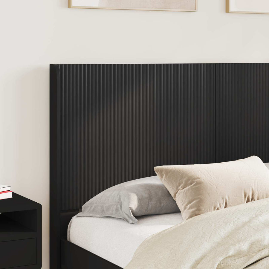 Bedframe met opbergruimte en hoofdbord Zwart 120 x 200 cm