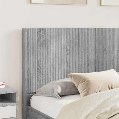 Bedframe met opbergruimte en hoofdbord Grijs Sonoma
