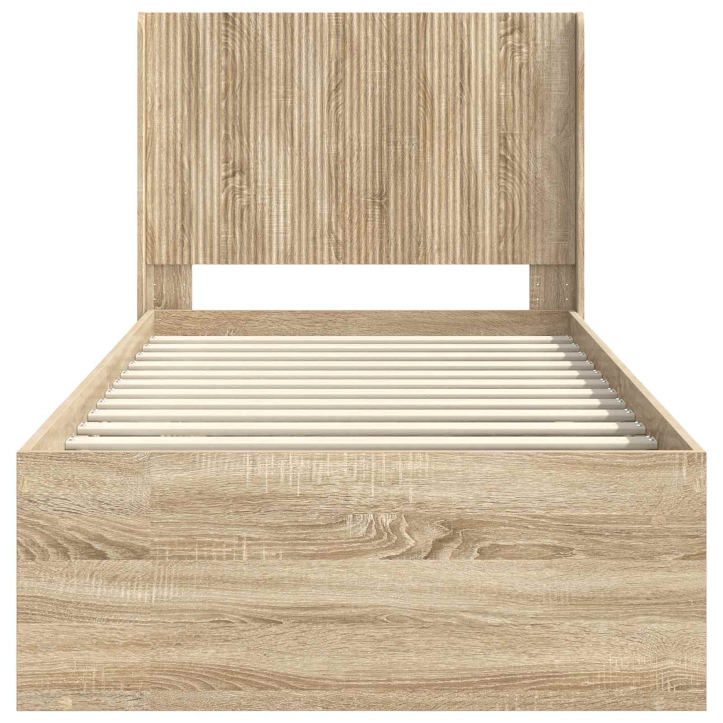 Bedframe met opbergruimte en hoofdbord Sonoma Eiken 90 x 200 cm