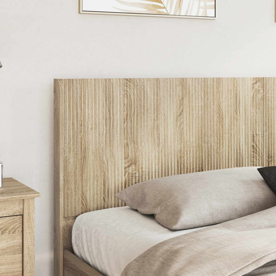 Bedframe met opbergruimte en hoofdbord met lade Sonoma Eiken