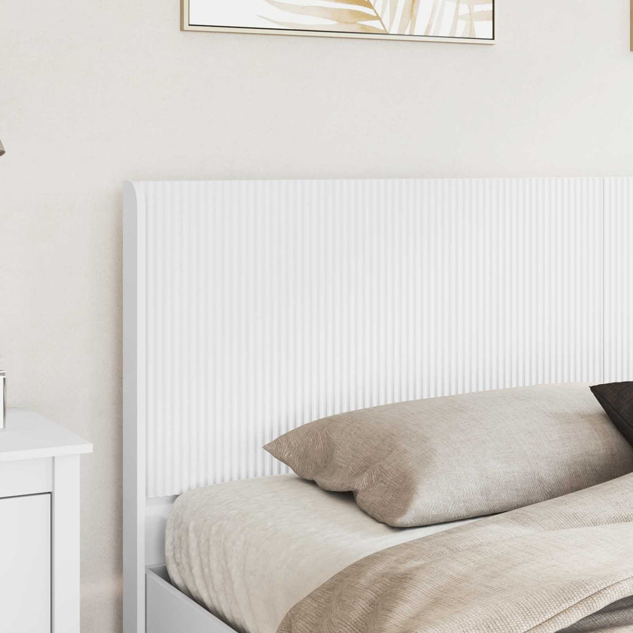 Bedframe met opbergruimte en hoofdbord Wit 180 x 200 cm