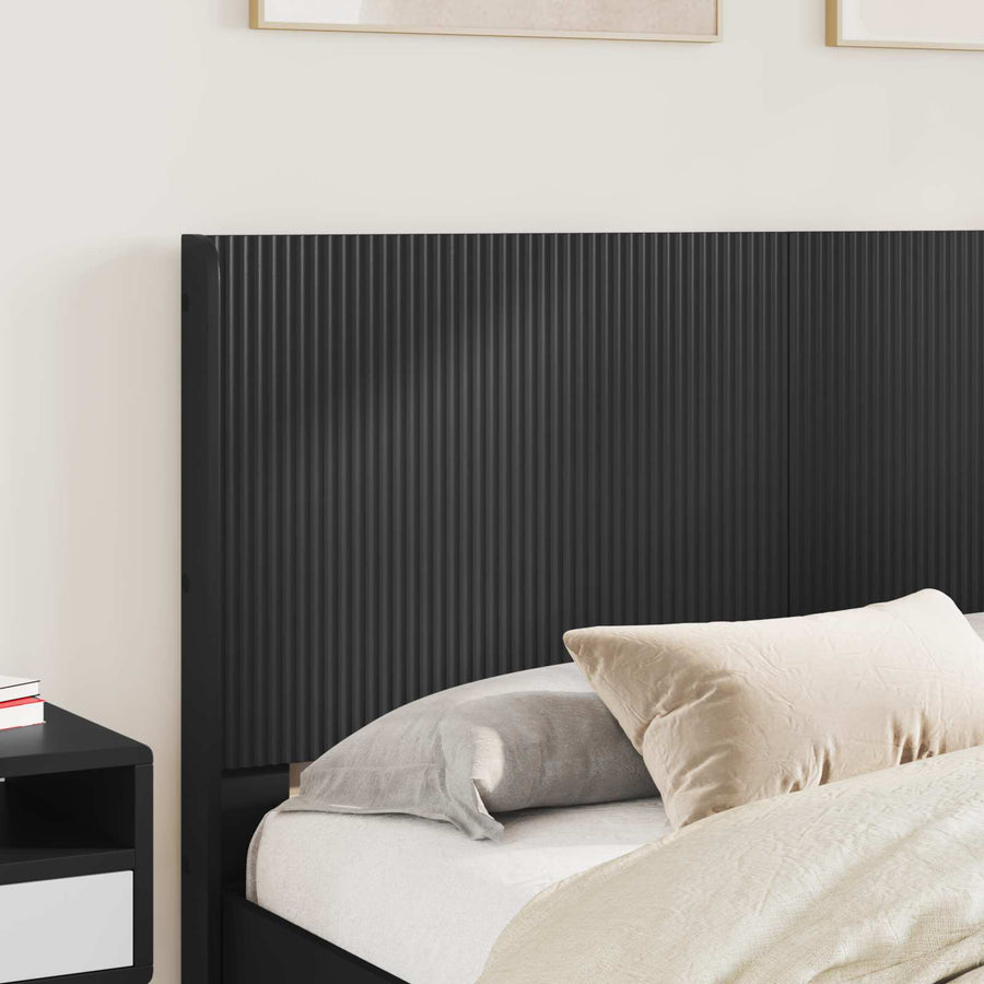 Bedframe met opbergruimte en hoofdbord Zwart 120 x 190 cm