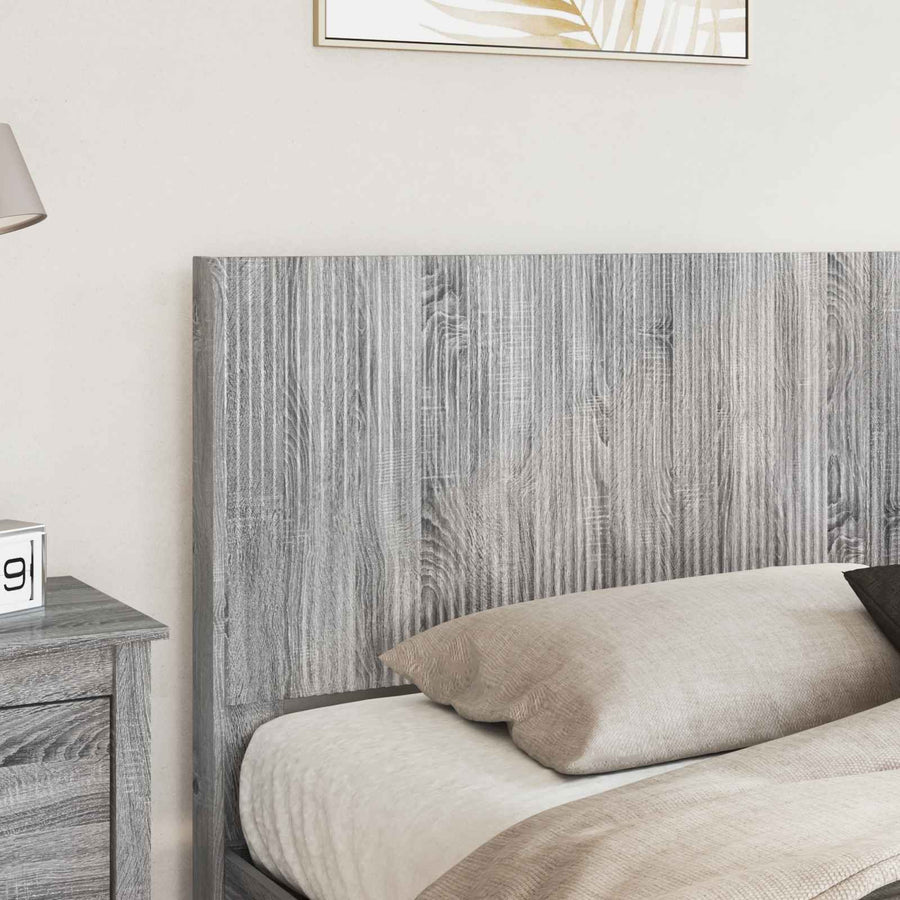 Bedframe met opbergruimte en hoofdbord Grijs sonoma