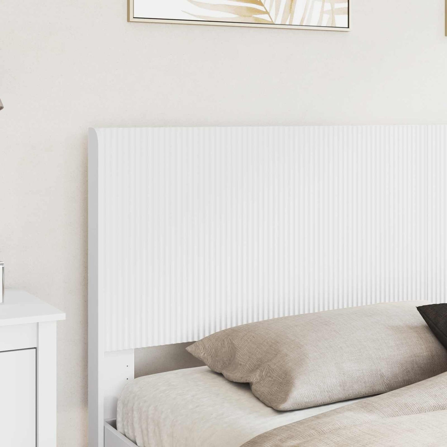Bedframe met opbergruimte en hoofdbord Wit 180 x 200 cm