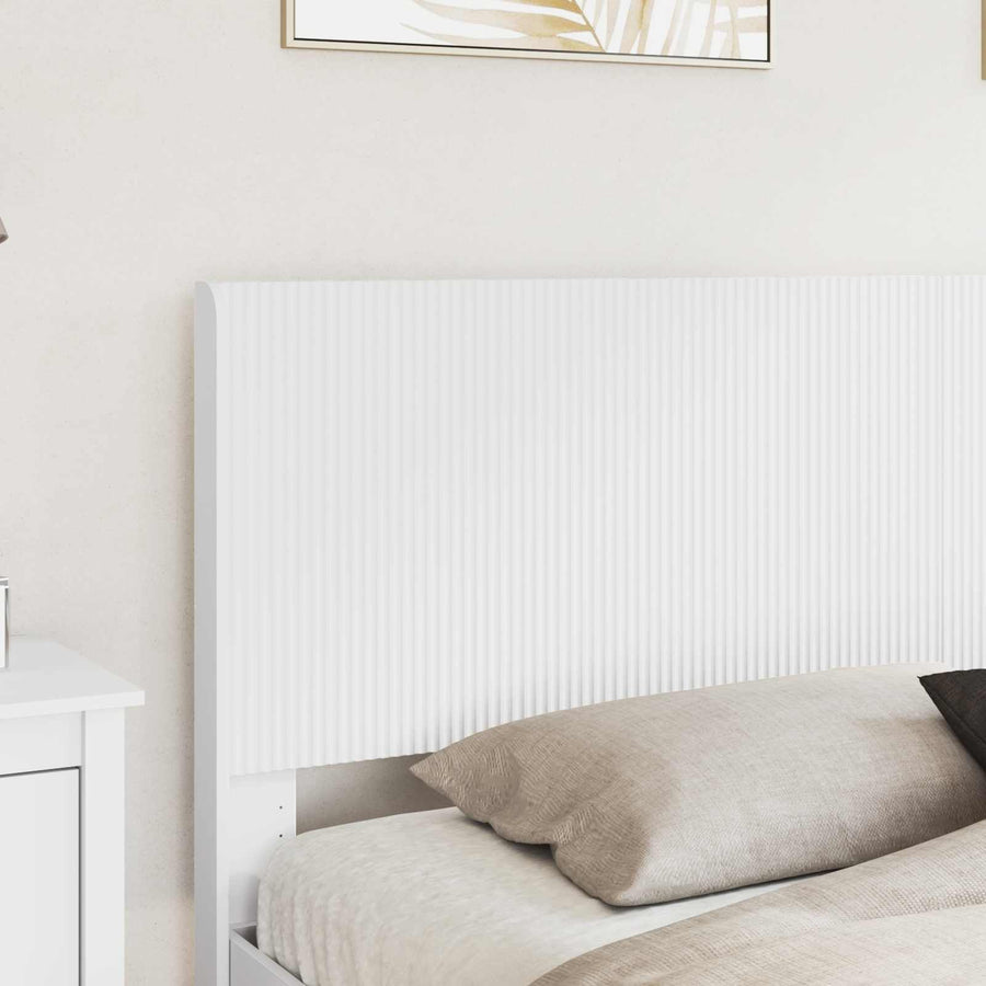 Bedframe met opbergruimte en hoofdbord Wit 180 x 200 cm