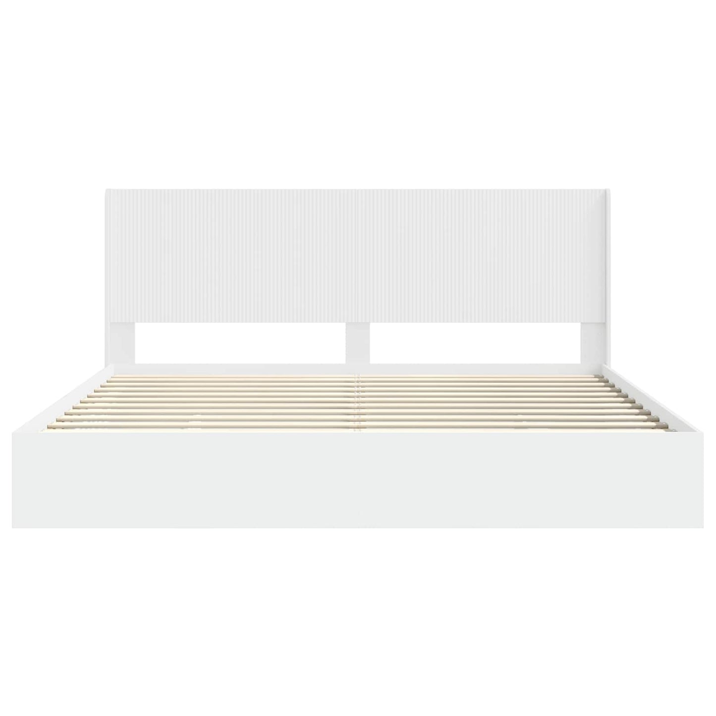 Bedframe met opbergruimte en hoofdbord Wit 180 x 200 cm