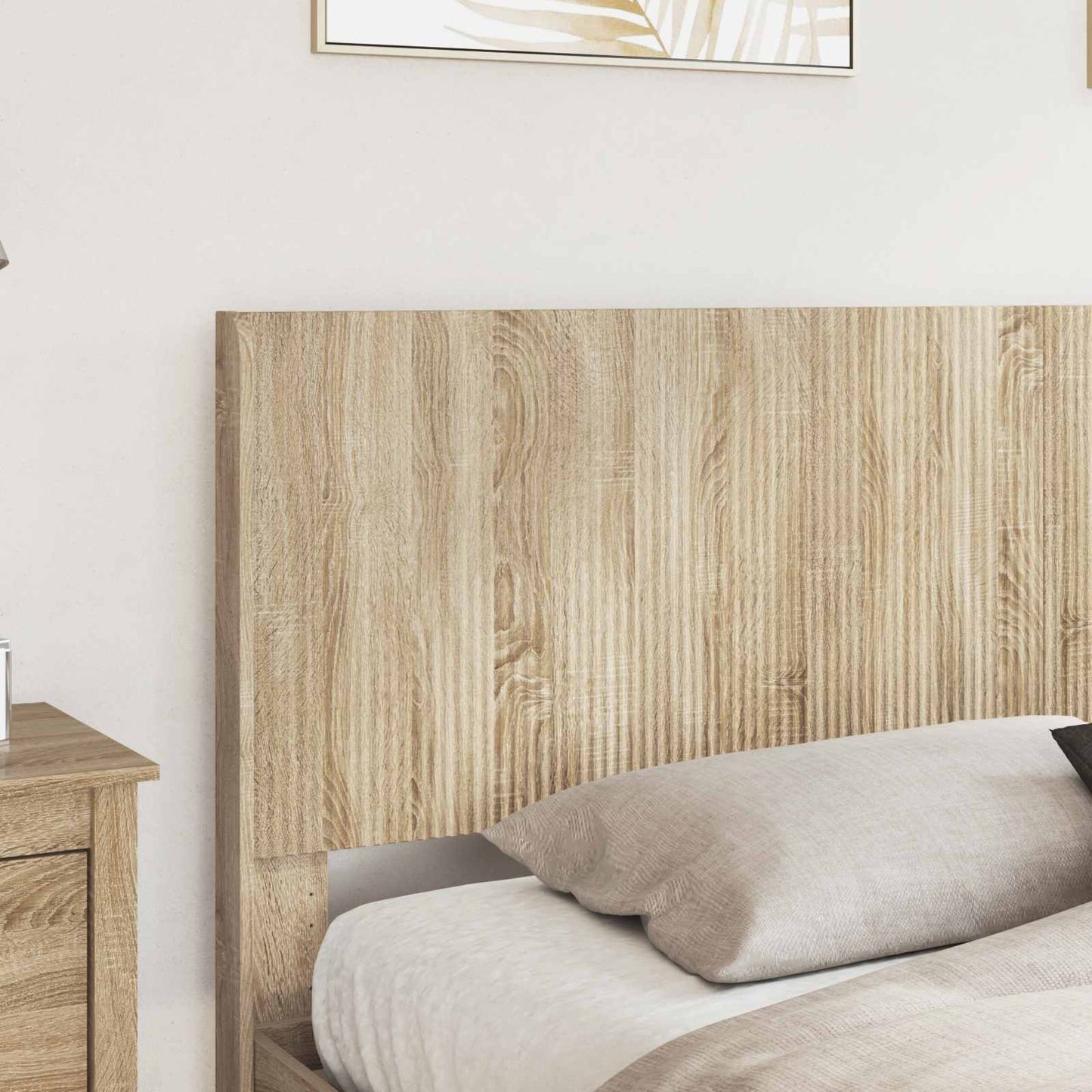 Bedframe met opbergruimte en hoofdbord Sonoma Eiken