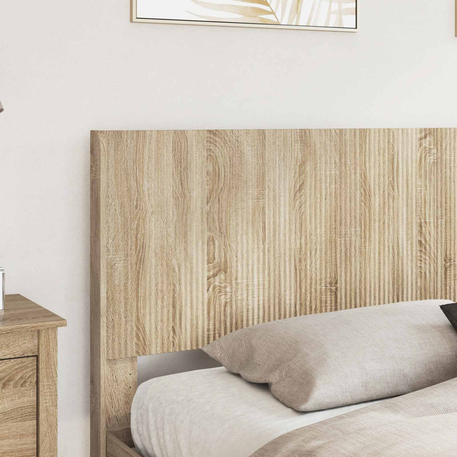 Bedframe met opbergruimte en hoofdbord Sonoma Eiken