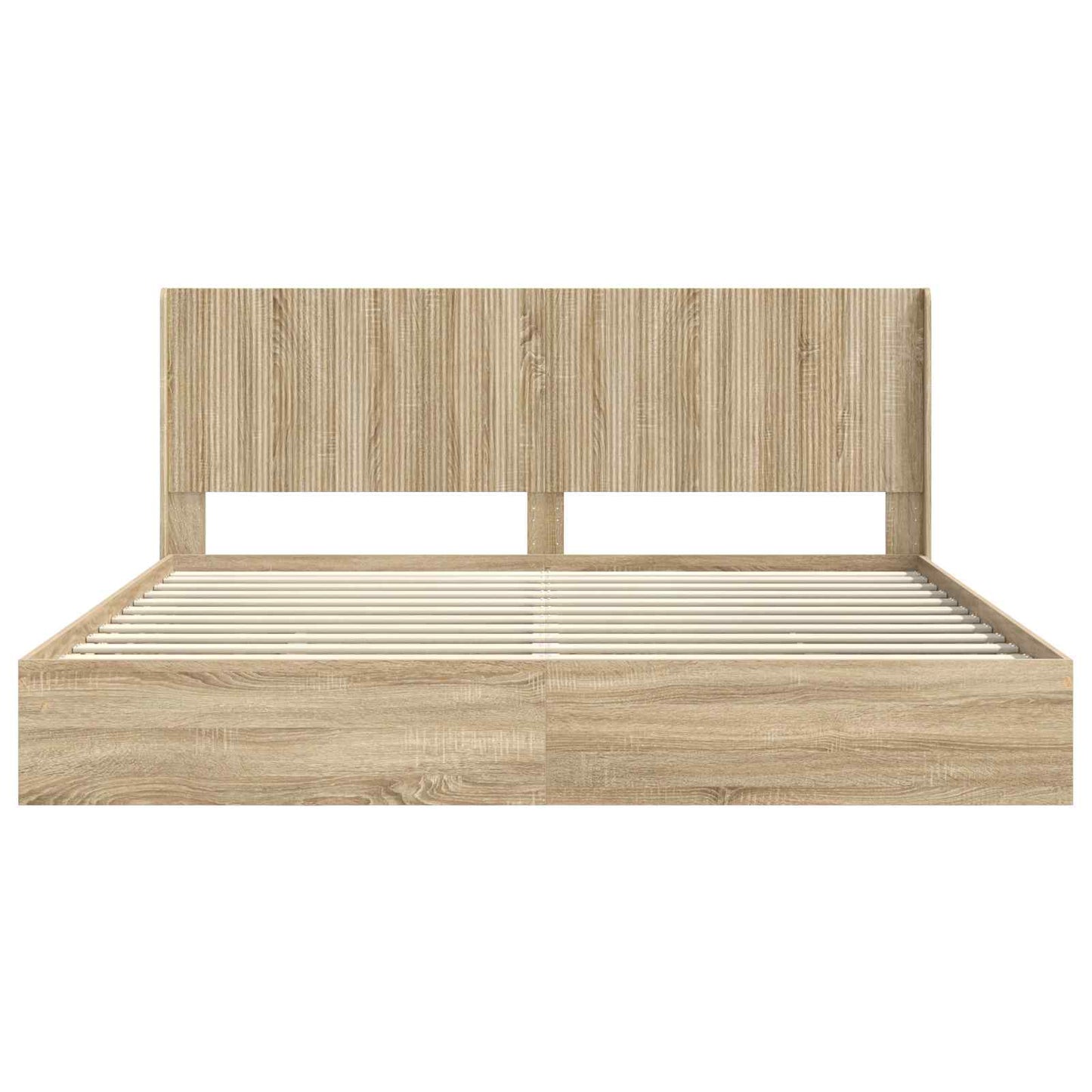 Bedframe met opbergruimte en hoofdbord Sonoma Eiken