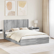 Bedframe 160x200 cm Grijs Sonoma met opbergruimte