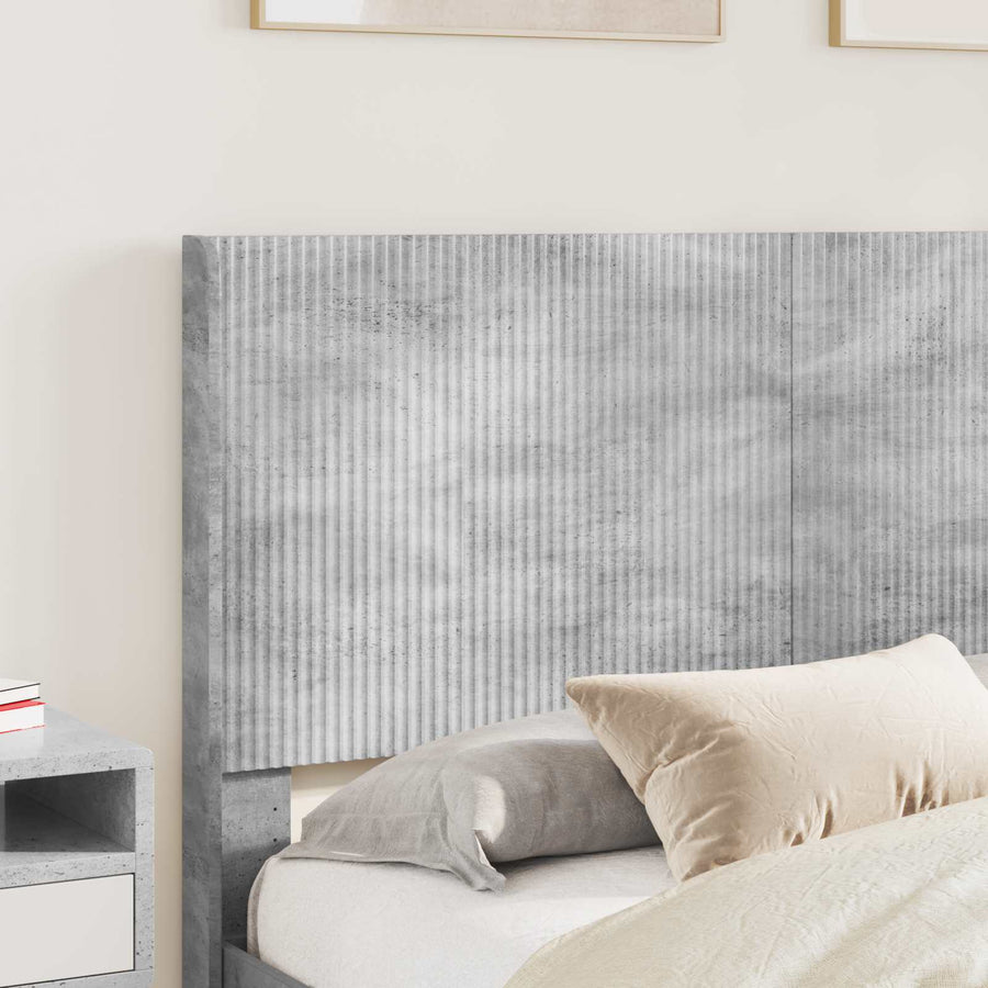 Bedframe met opbergruimte en hoofdbord Betongrijs 150 x 200 cm