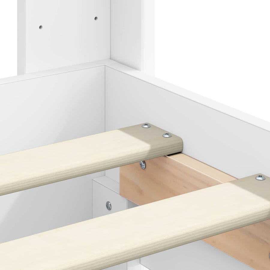 Bedframe met opbergruimte en hoofdbord 3 pcs Bewerkt hout