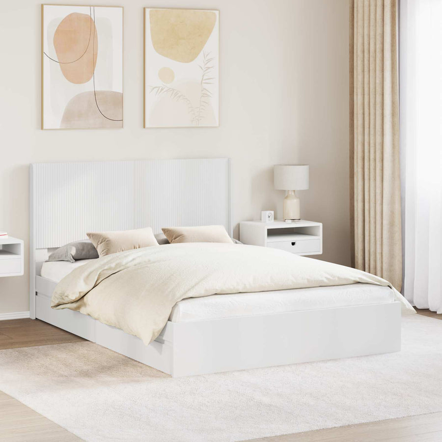 Bedframe met opbergruimte en hoofdbord 3 pcs Bewerkt hout