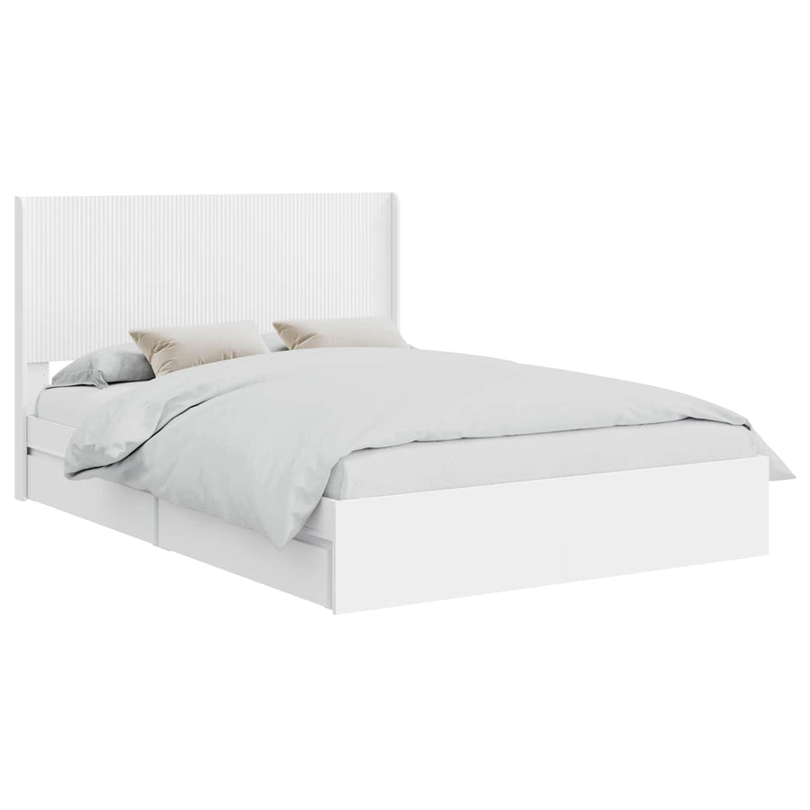 Bedframe met opbergruimte en hoofdbord 3 pcs Bewerkt hout