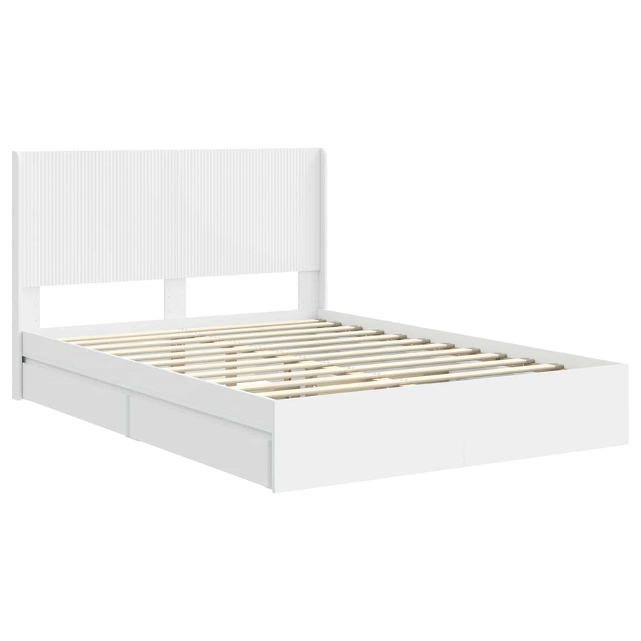 Bedframe met opbergruimte en hoofdbord 3 pcs Bewerkt hout