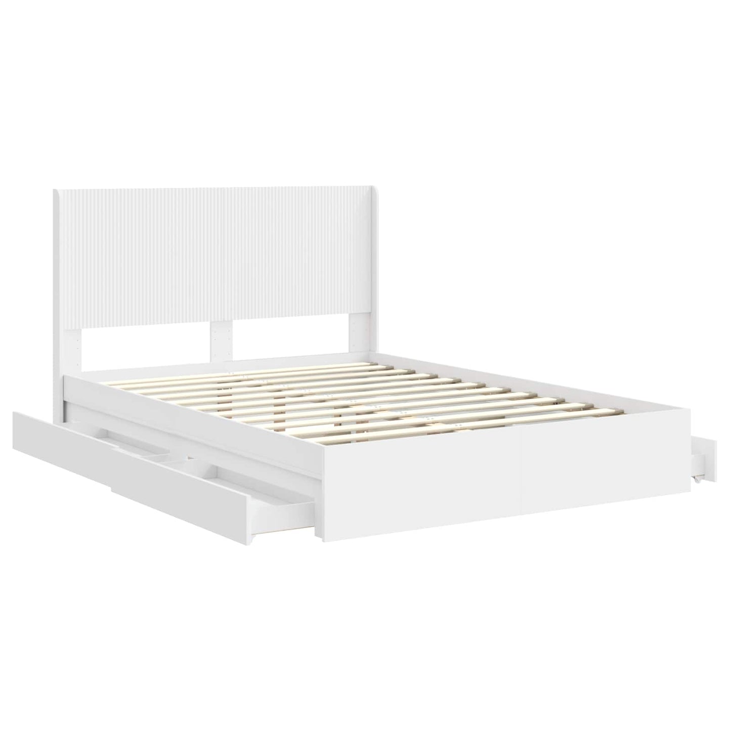 Bedframe met opbergruimte en hoofdbord 3 pcs Bewerkt hout