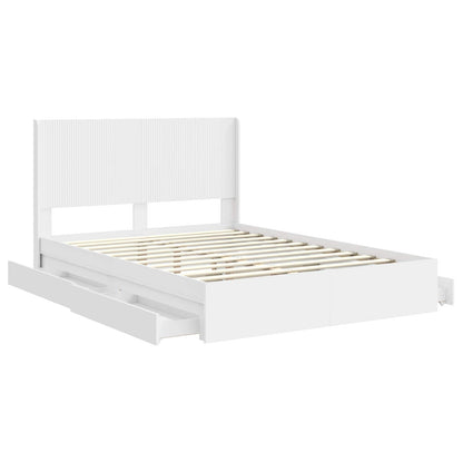 Bedframe met opbergruimte en hoofdbord 3 pcs Bewerkt hout