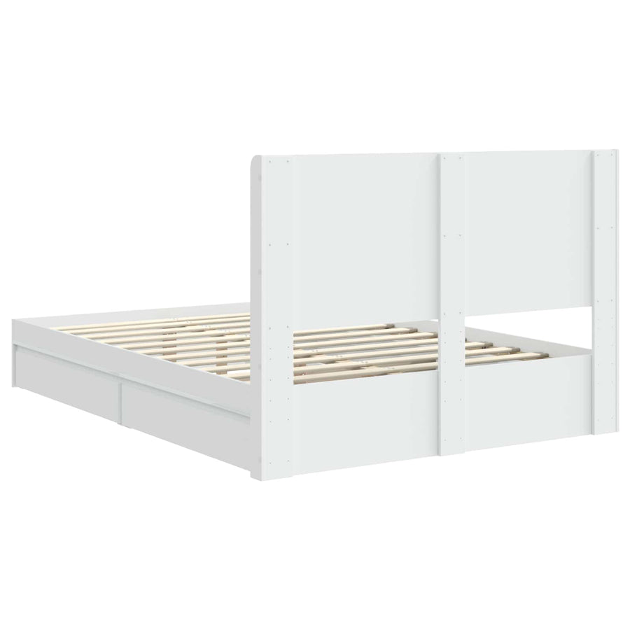 Bedframe met opbergruimte en hoofdbord 3 pcs Bewerkt hout