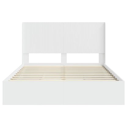 Bedframe met opbergruimte en hoofdbord 3 pcs Bewerkt hout
