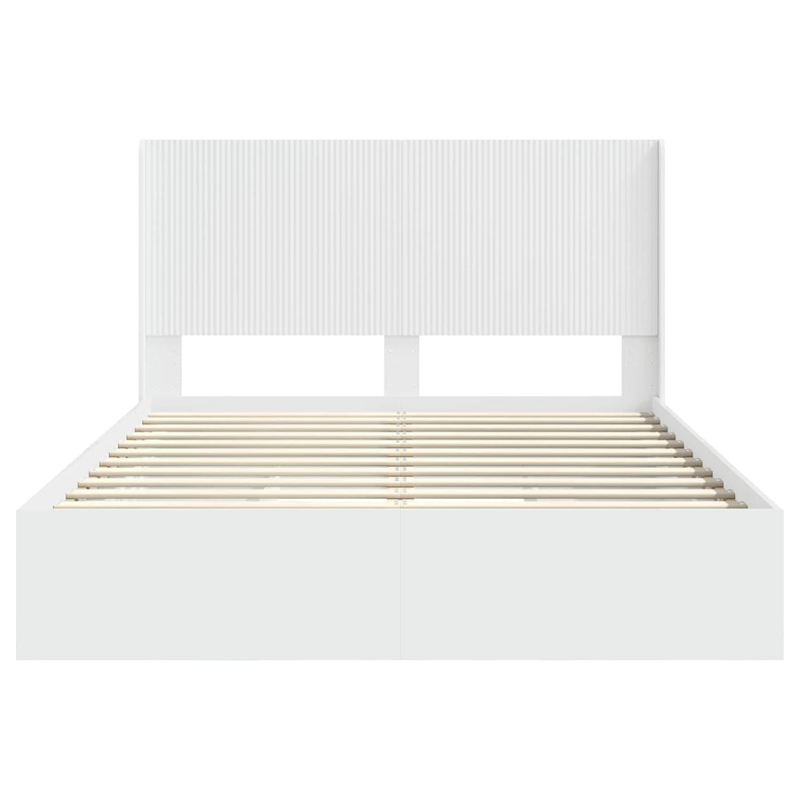 Bedframe met opbergruimte en hoofdbord 3 pcs Bewerkt hout