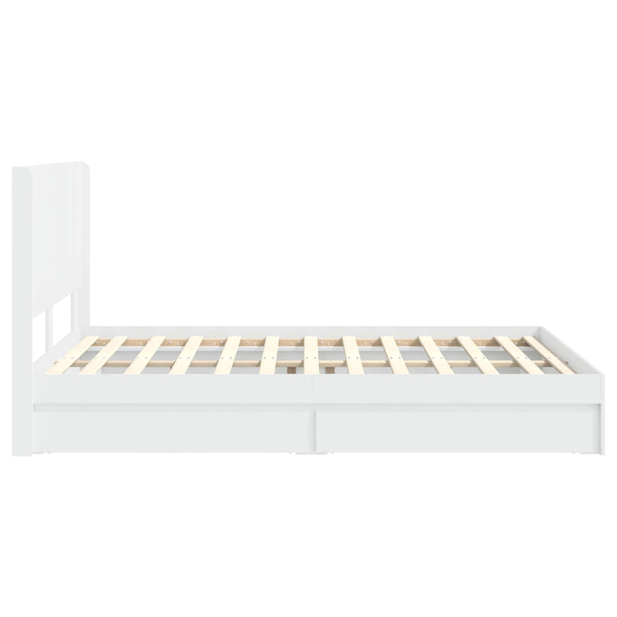 Bedframe met opbergruimte en hoofdbord 3 pcs Bewerkt hout