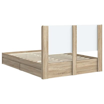 Bedframe met opbergruimte en hoofdbord 3 pcs Bewerkt hout