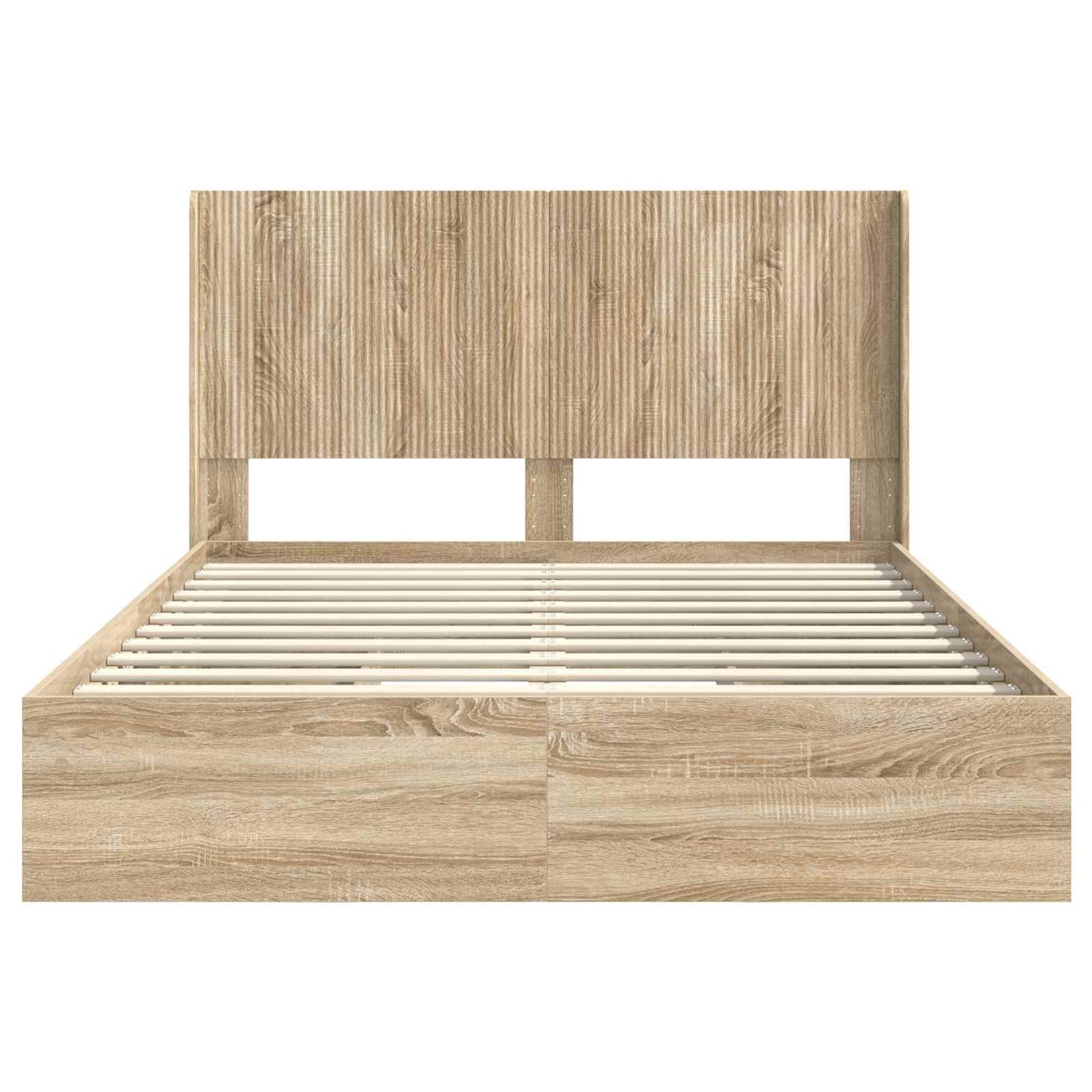 Bedframe met opbergruimte en hoofdbord 3 pcs Bewerkt hout