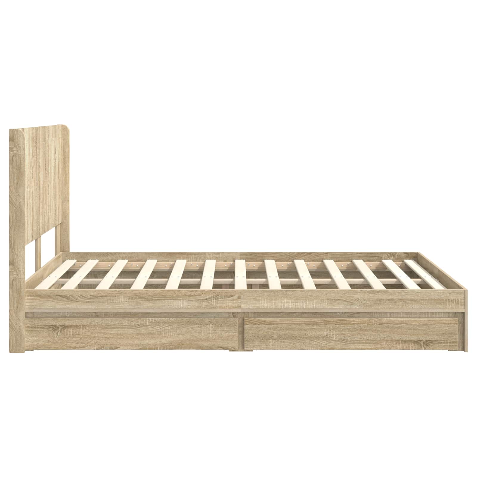 Bedframe met opbergruimte en hoofdbord 3 pcs Bewerkt hout
