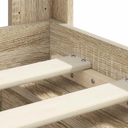 Bedframe met opbergruimte en hoofdbord Sonoma Eiken