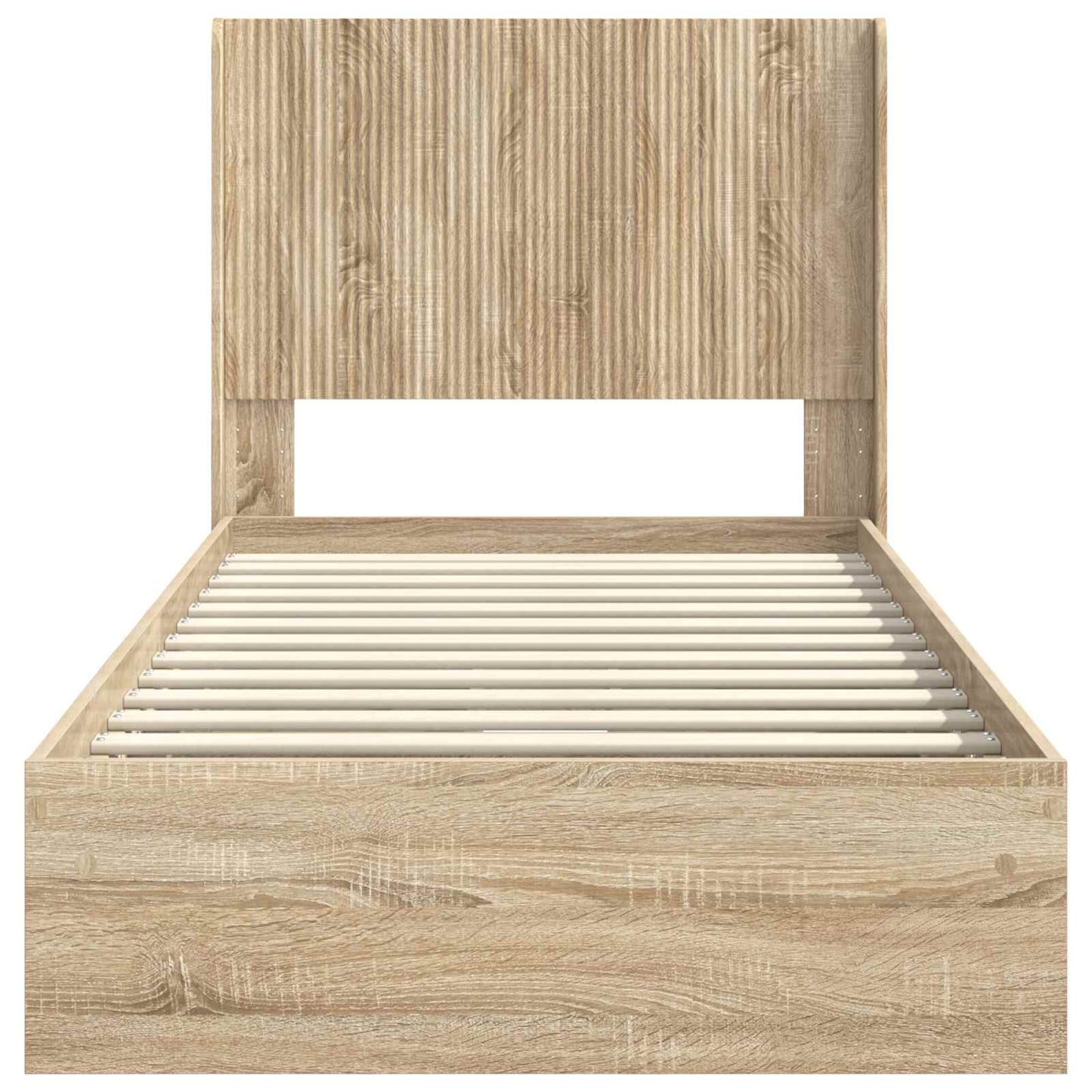 Bedframe met opbergruimte en hoofdbord Sonoma Eiken