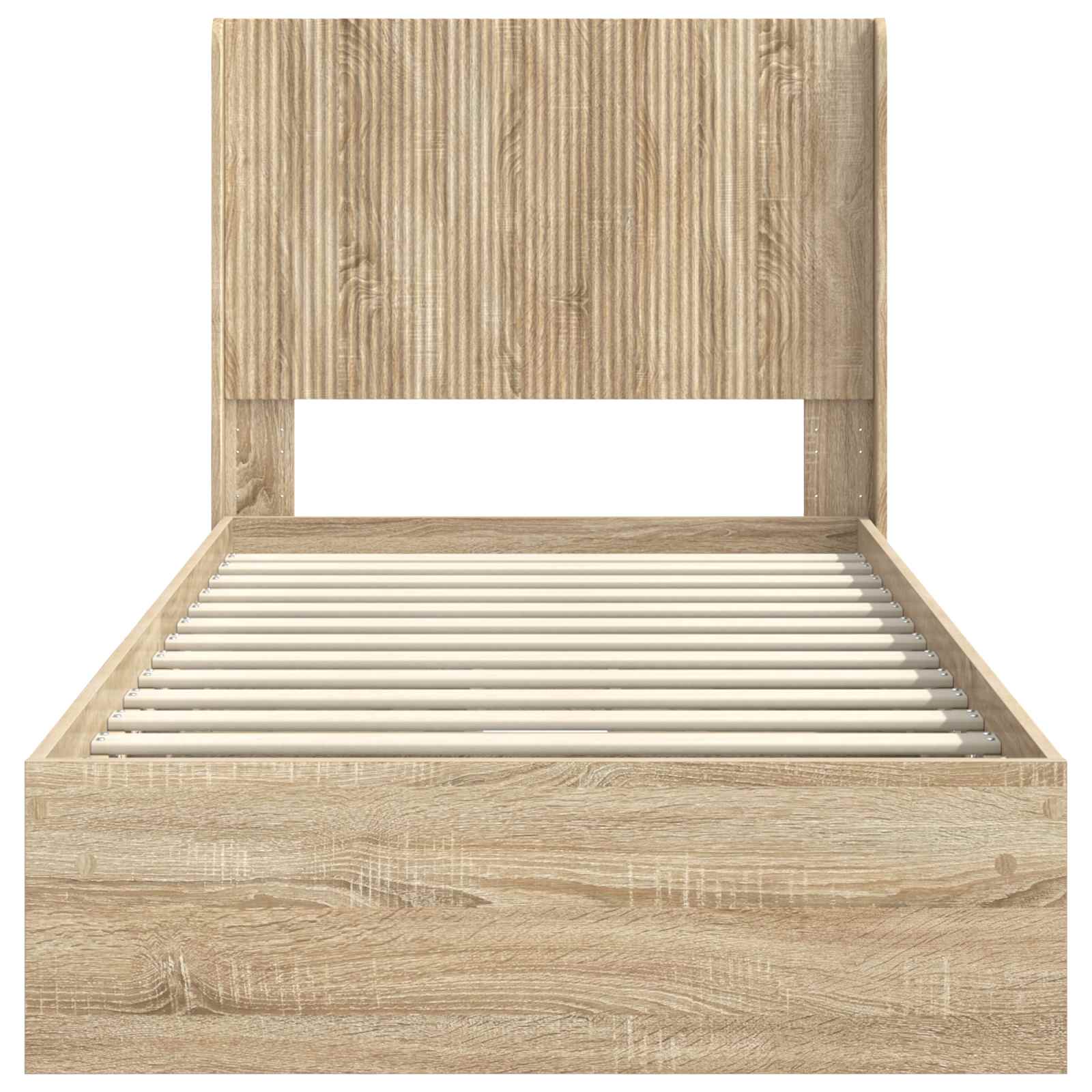 Bedframe met opbergruimte en hoofdbord Sonoma Eiken
