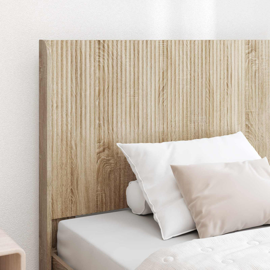 Bedframe met opbergruimte en hoofdbord Sonoma Eiken 90 x 200 cm