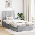 Bedframe met opbergruimte en hoofdbord 3 pcs Bewerkt hout