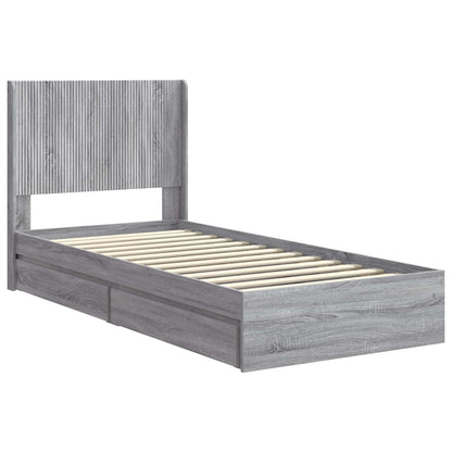 Bedframe met opbergruimte en hoofdbord 3 pcs Bewerkt hout