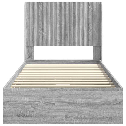 Bedframe met opbergruimte en hoofdbord 3 pcs Bewerkt hout