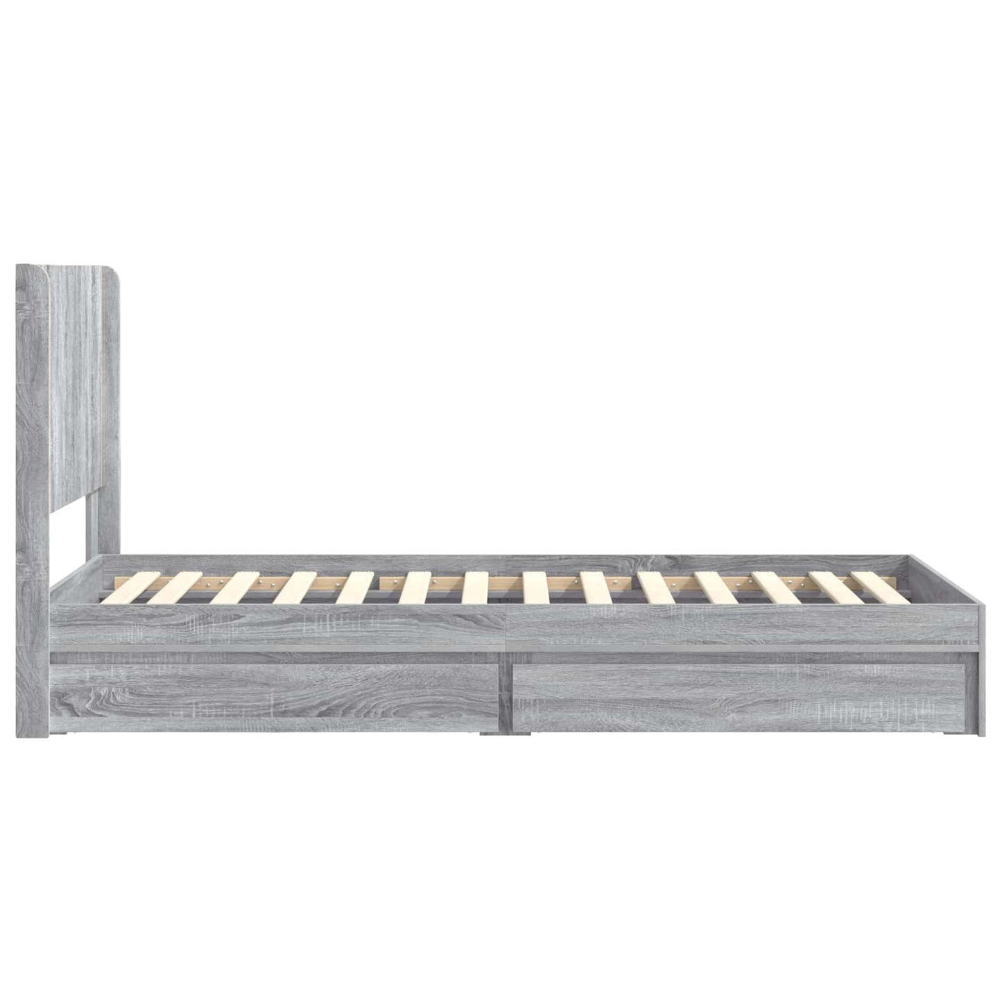 Bedframe met opbergruimte en hoofdbord 3 pcs Bewerkt hout