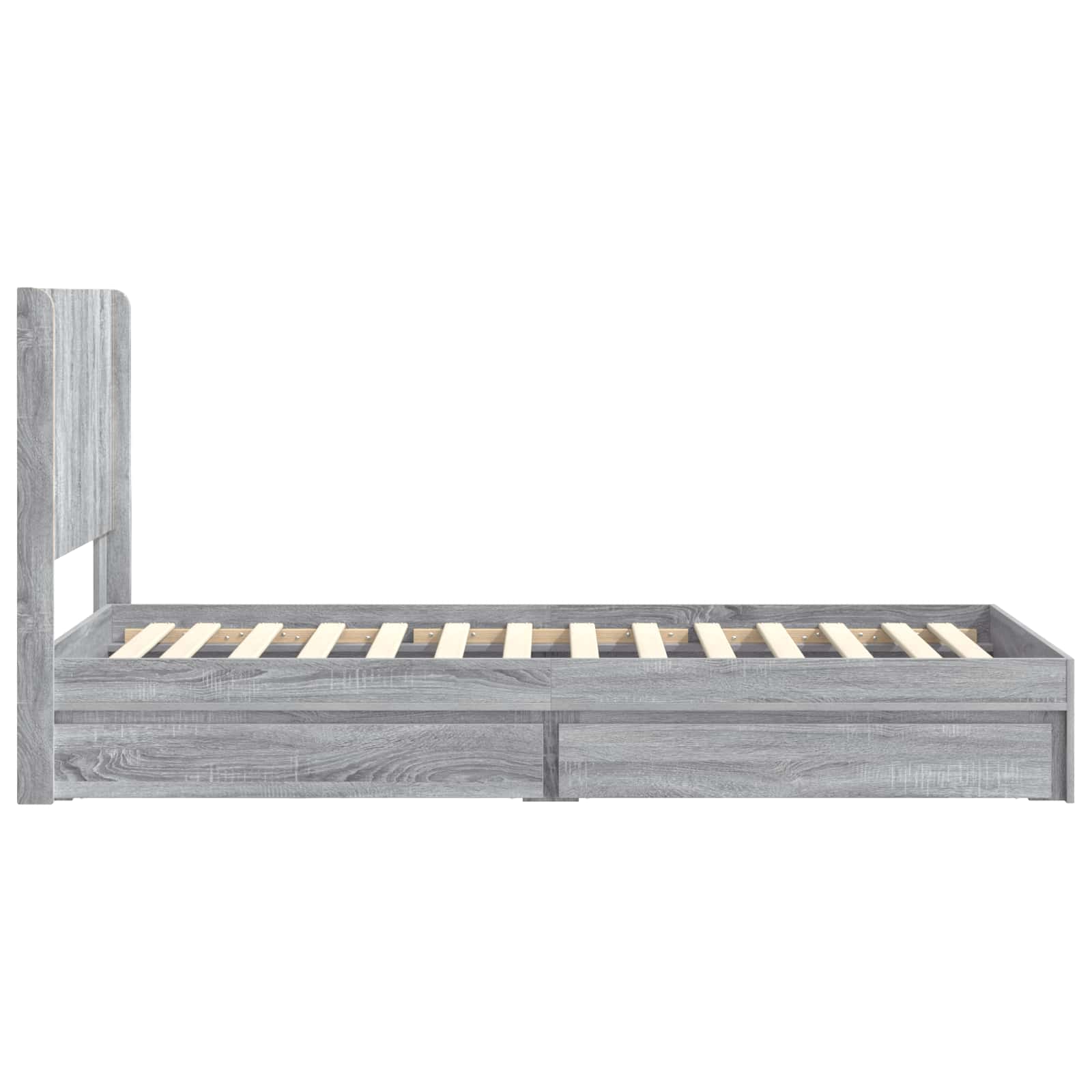Bedframe met opbergruimte en hoofdbord 3 pcs Bewerkt hout