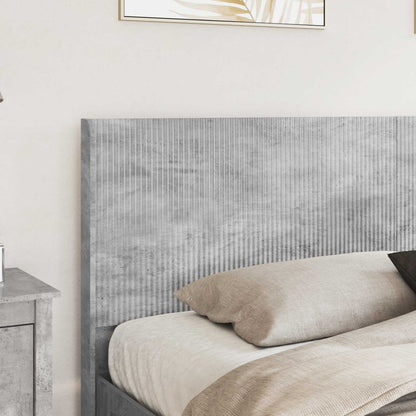 Bedframe met opbergruimte en hoofdbord Betongrijs Bewerkt hout