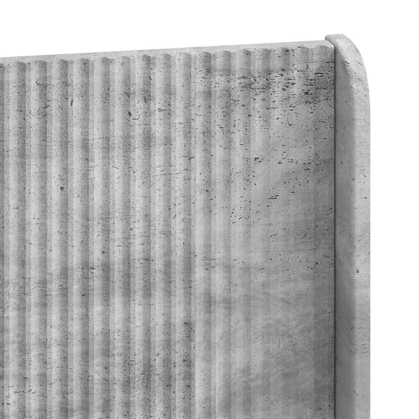 Bedframe met opbergruimte en hoofdbord Betongrijs Bewerkt hout