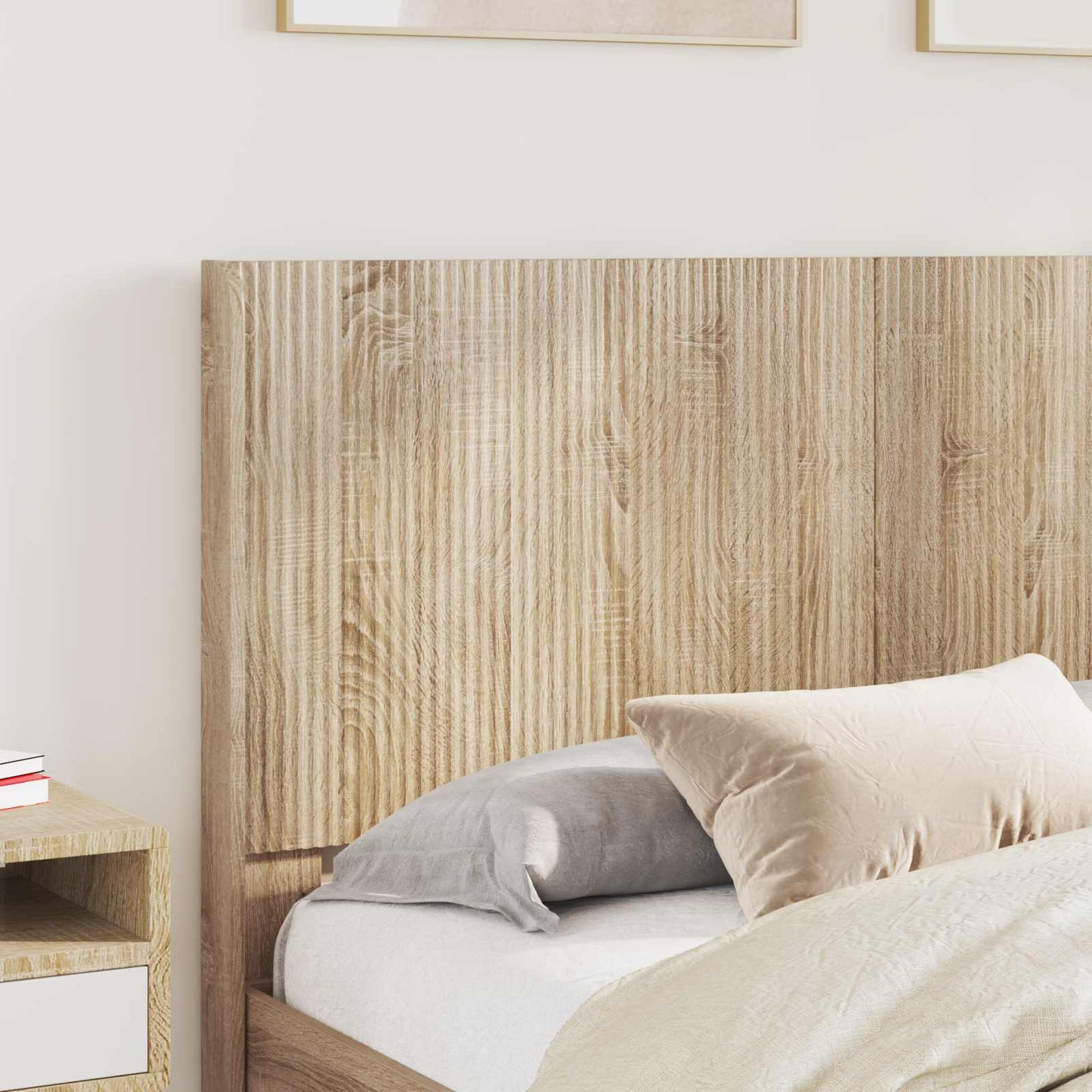 Bedframe met opbergruimte en hoofdbord Sonoma Eiken