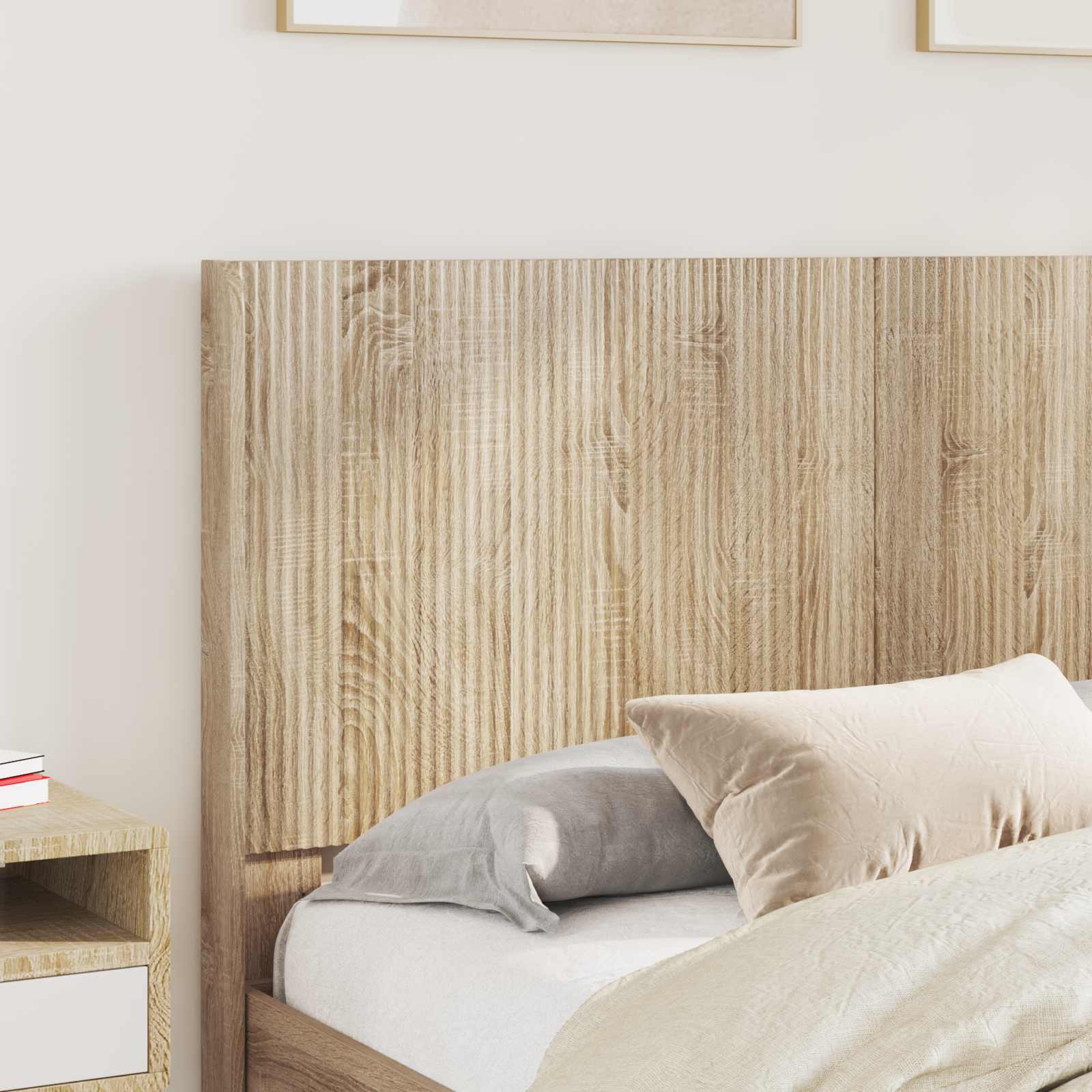 Bedframe met opbergruimte en hoofdbord Sonoma Eiken