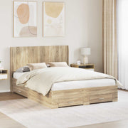 Bedframe 193x141,5 cm Sonoma eiken met opbergruimte