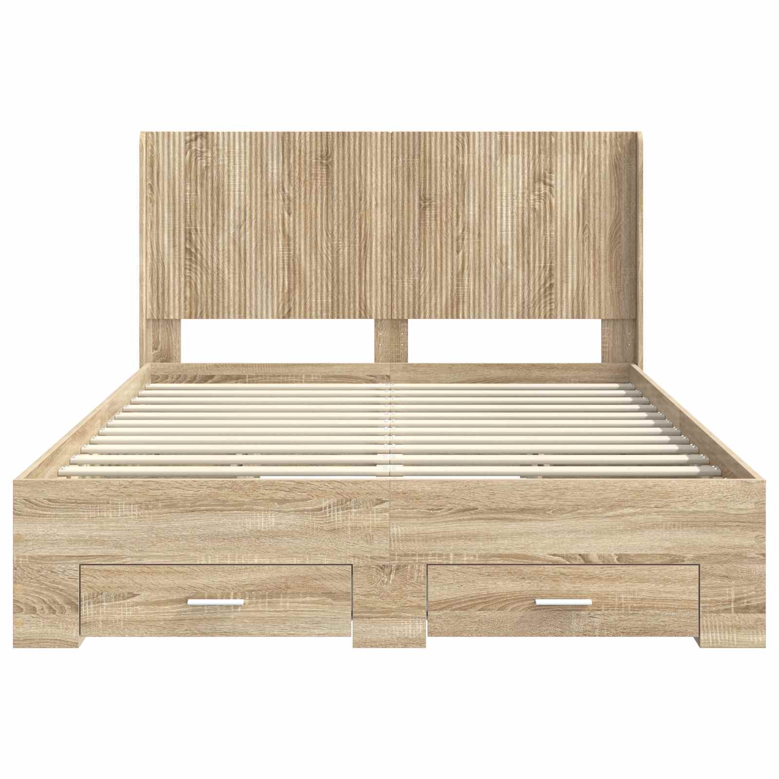 Bedframe met opbergruimte en hoofdbord Sonoma Eiken
