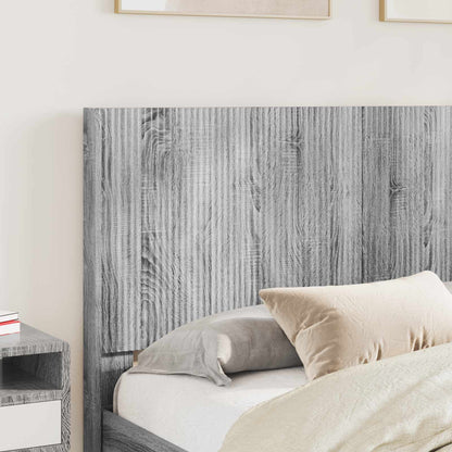 Bedframe met opbergruimte en hoofdbord Grijs Sonoma